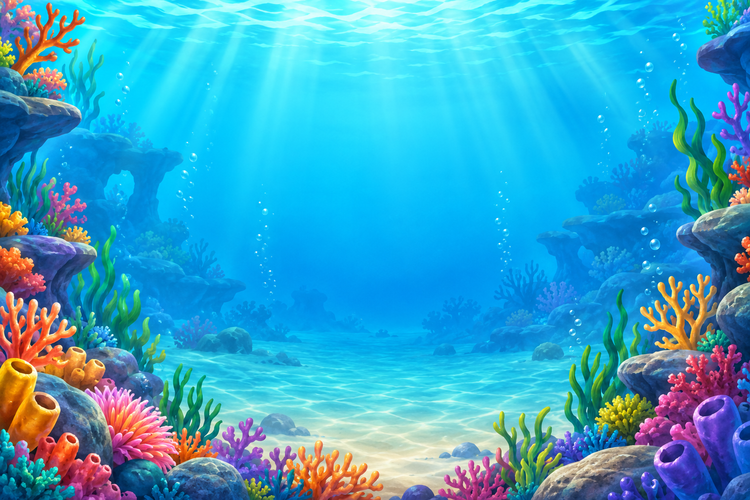 Cenário de Bolhas do oceano